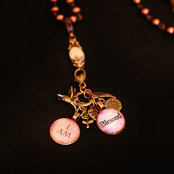 Chunky Style Power Penny Necklace Pendant (comes on Copper Ball Chain)
